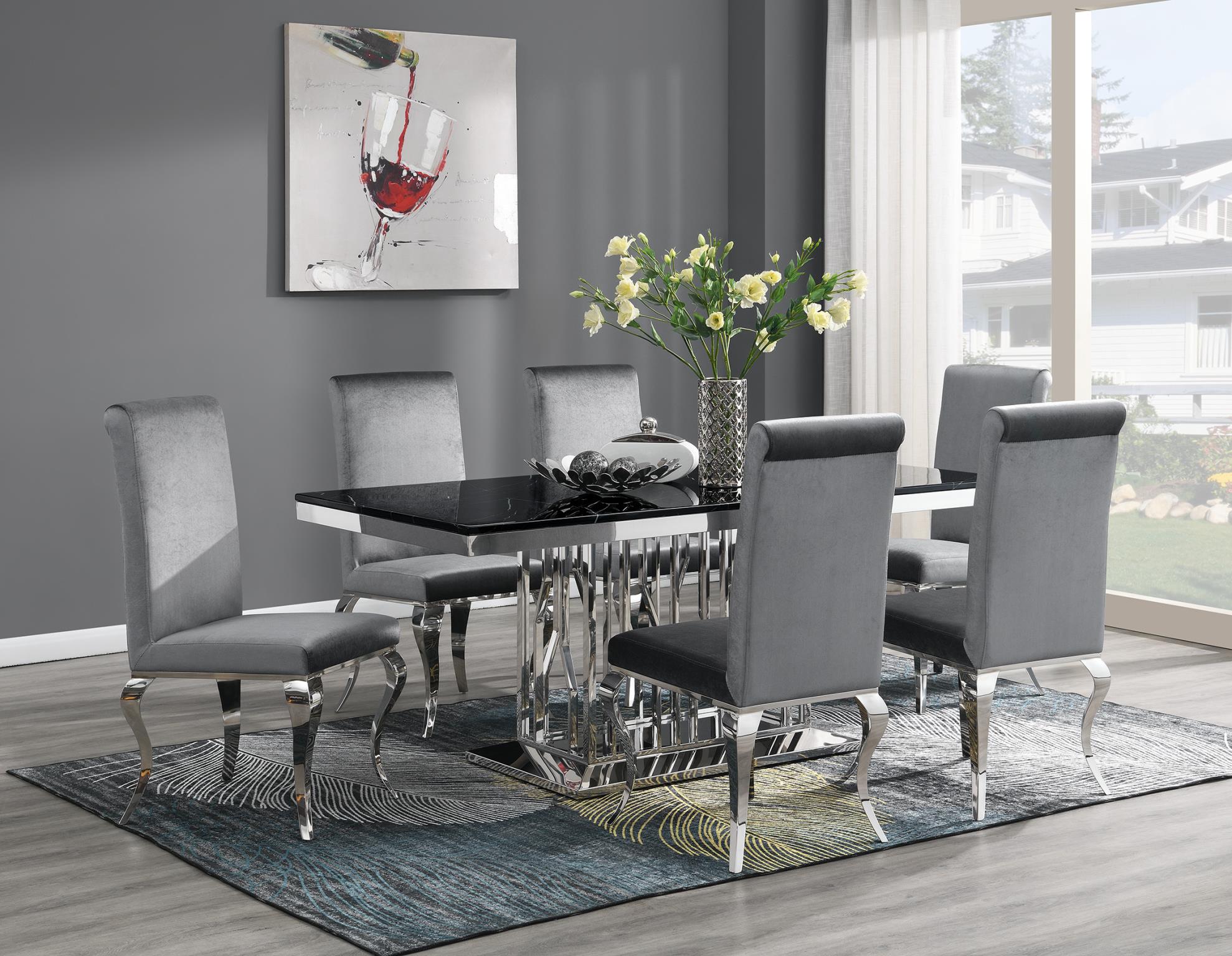 Dining Table (Black Marble)