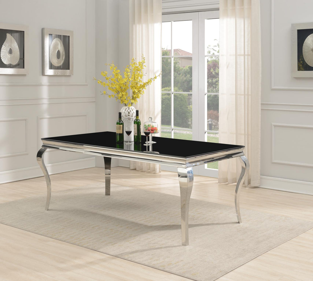 Black Rectangular Dining Table