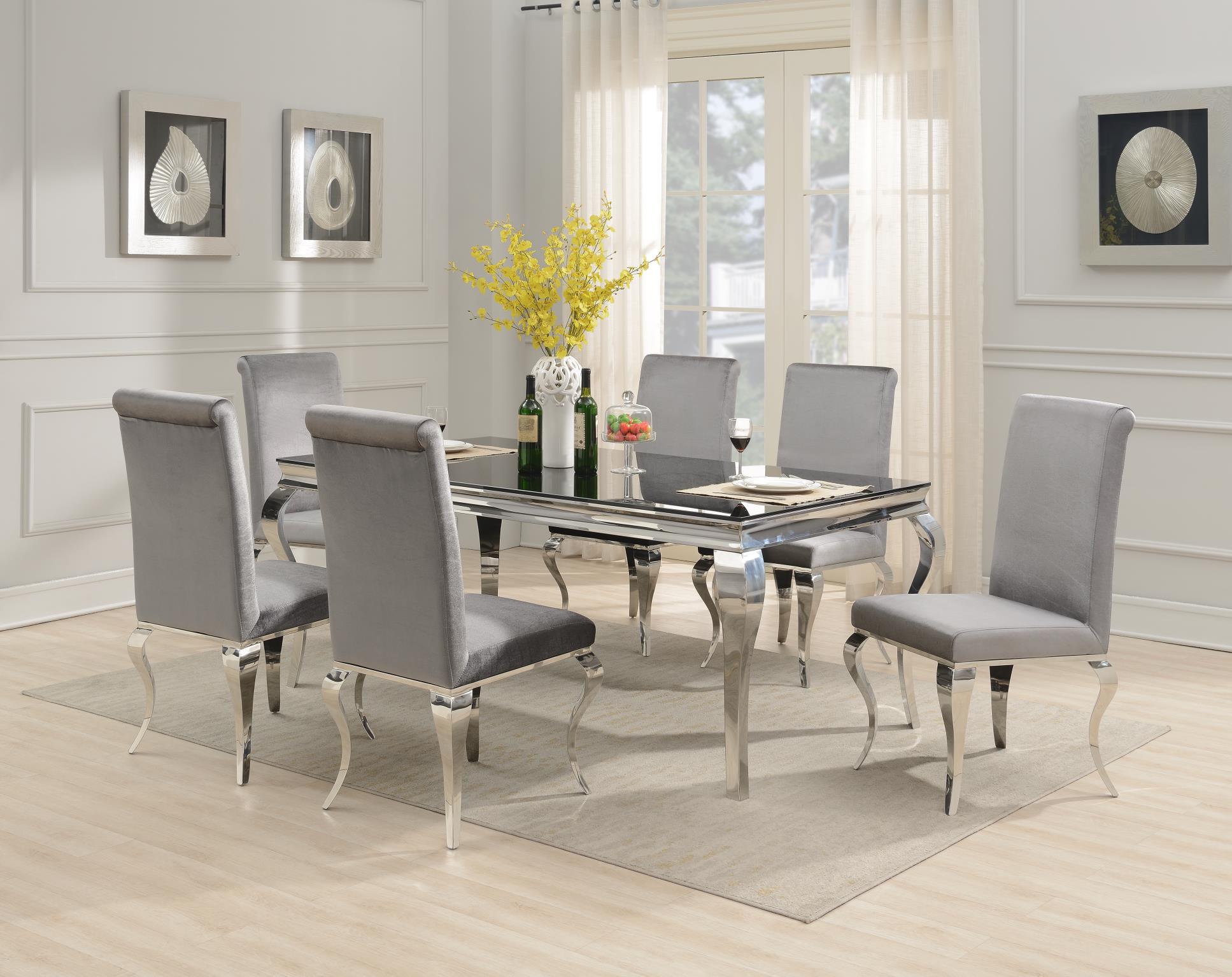 Black Rectangular Dining Table