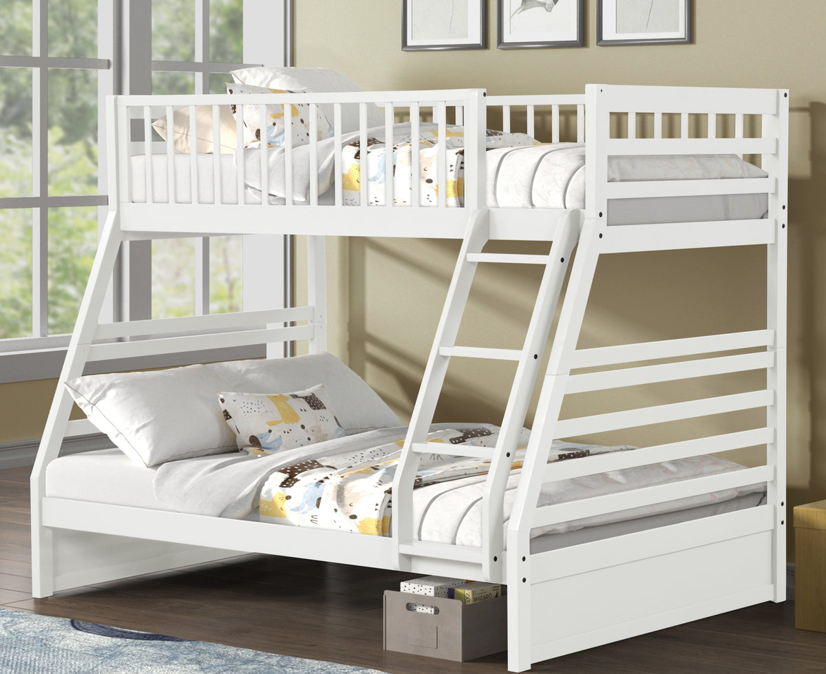 White Wooden Bunk Bed Twin/Full