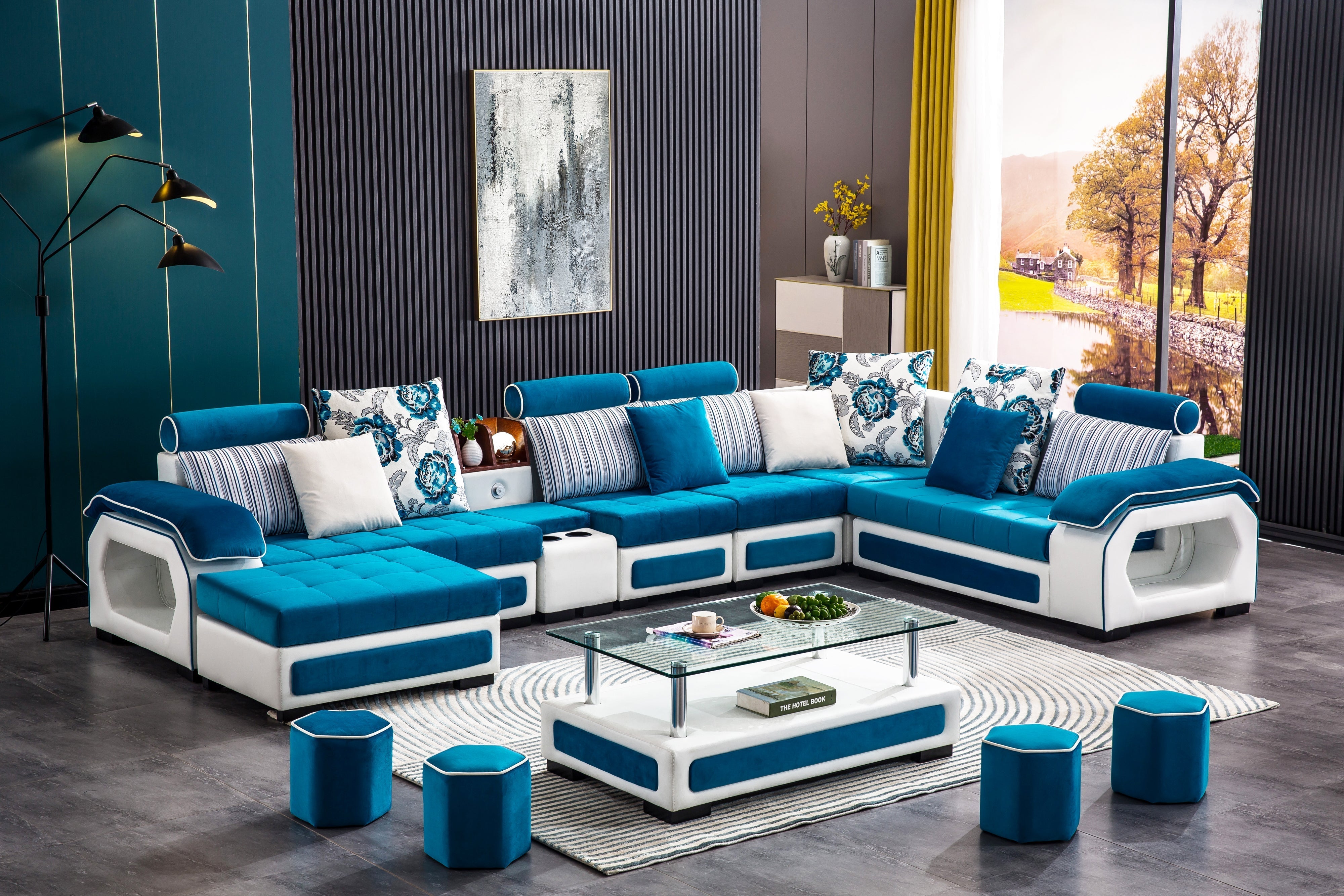 Glorene Corner Sectional Sofa