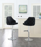 Black Velvet Bar Stool (Price Per Chair Moq Is 2)