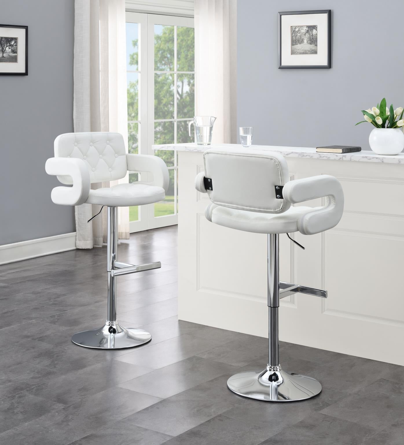 Black Leather Pu Bar Stool (Price Per Chair Moq Is 2)