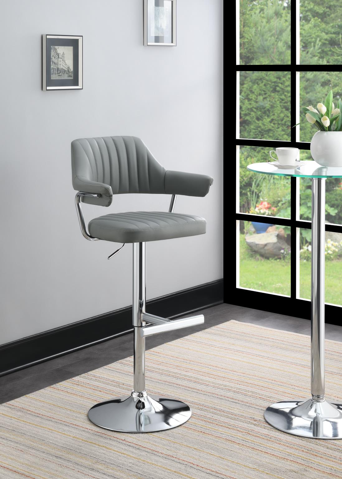 Black Leather Pu Bar Stool (Price Per Chair Moq Is 2)