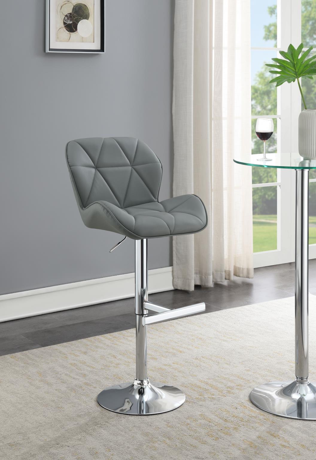 Black Leather Pu Bar Stool (Price Per Chair Moq Is 2)