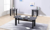 Black 3 Pk Table Set (3/Cn)