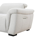 Akira Ivory Power Reclining Sectional W/Power Headrest