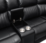 Atronia Black Power Reclining Sectional W/Screen