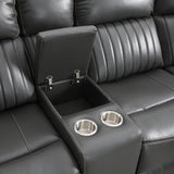 Atronia Gray Power Reclining Sectional W/Screen