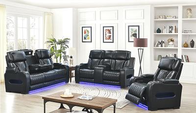Power Motion Reclining Sofa & Reclining Console Loveseat