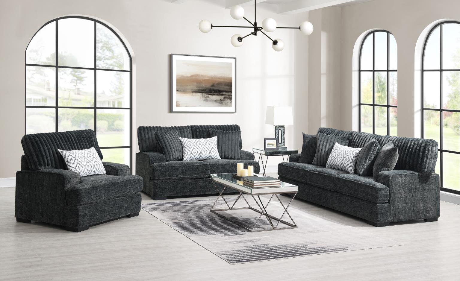 Charcoal Living Room Set