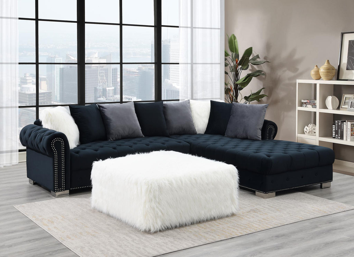 Black 2 Pc Sectional