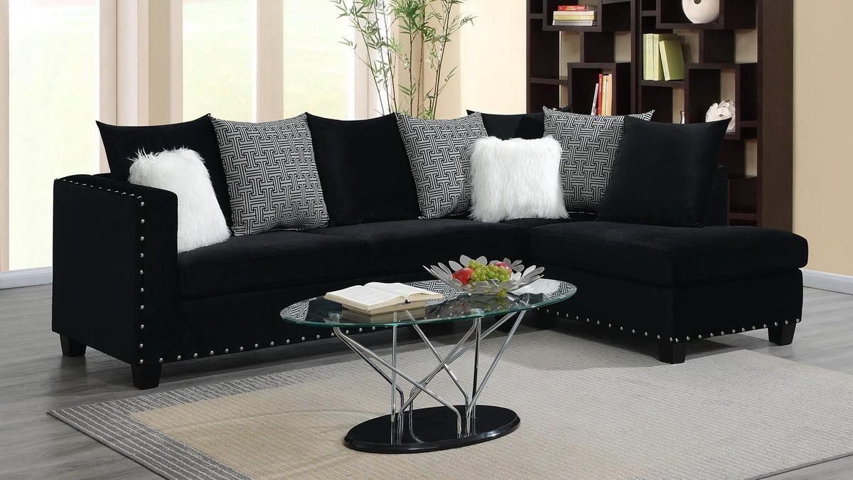 Black 2 Pc Sectional