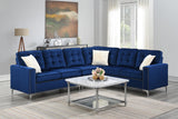 Blue Velvet 4 Pc Sectional