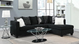 Black 2 Pc Sectional