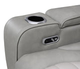 GRAY/WHITE POWER 3 PC SECTIONAL W/BLUETOOTH SPEAKER, AND WIRELESS CHARGER