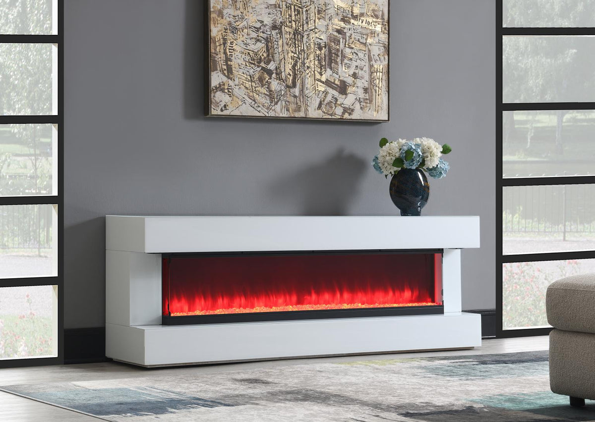 FIREPLACE TV STAND W/BLUETOOTH SPEAKER