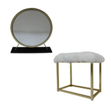 Adao Vanity Mirror & Stool