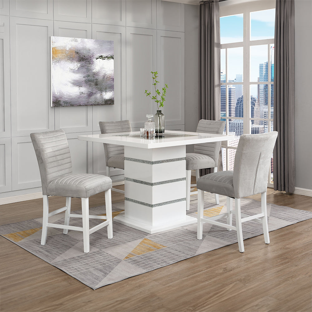 Elizaveta Counter Height Table W/Pedestal Base