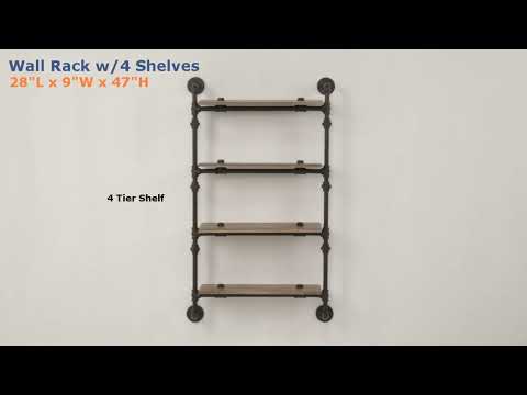 Brantley Wall Rack W/4 Shelves